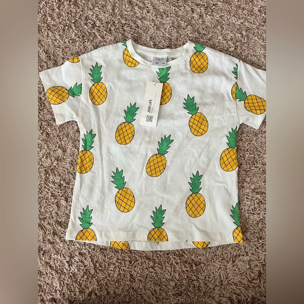 Zara Kids pineapple print t-shirt